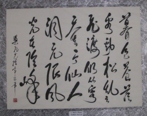 Cursive Style Calligraphy: Mao Ze Dong's Poem